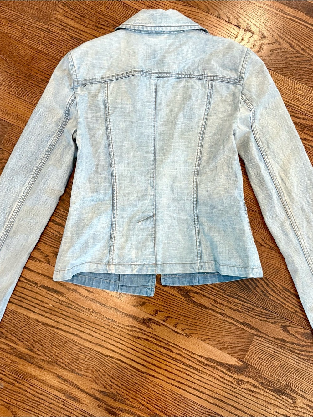 Armani Exchange Light Wash Denim Blazer Jacket - Picture 7 of 8